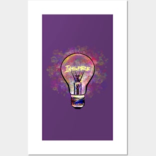 Inspire Lightbulb Posters and Art